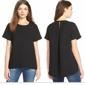Madewell Black Textured Blouse